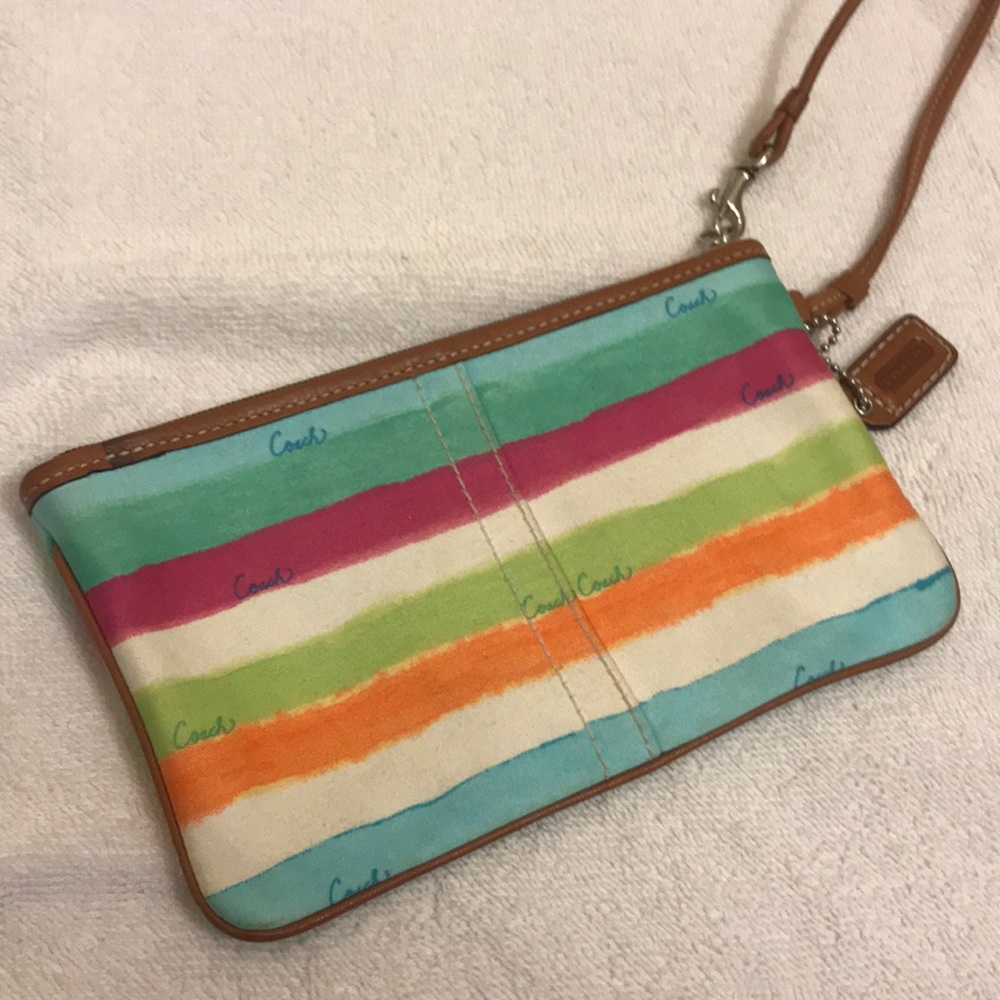 Coach striped wristlet - Picture 4 of 5